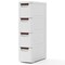 Rolling Organizer Unit Narrow Storage Cabinet with Built-In Wheels for Small Space-4-Drawer